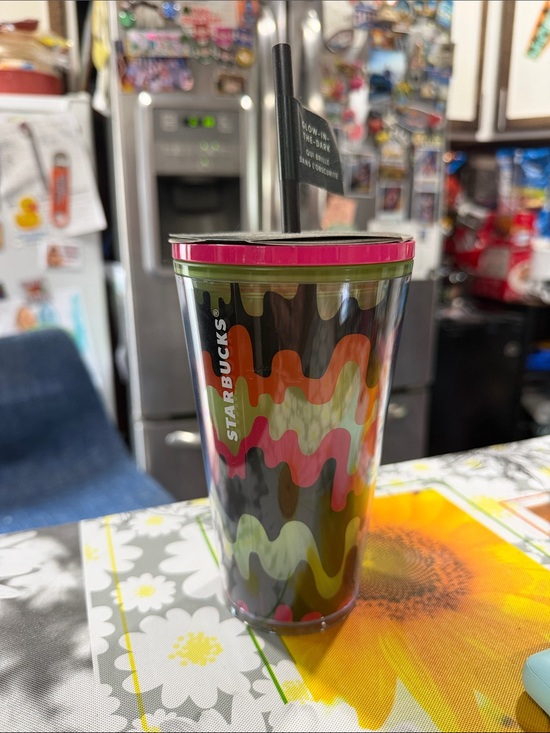 Starbucks Other - Starbucks Multicolor Camouflage Tumbler with Straw